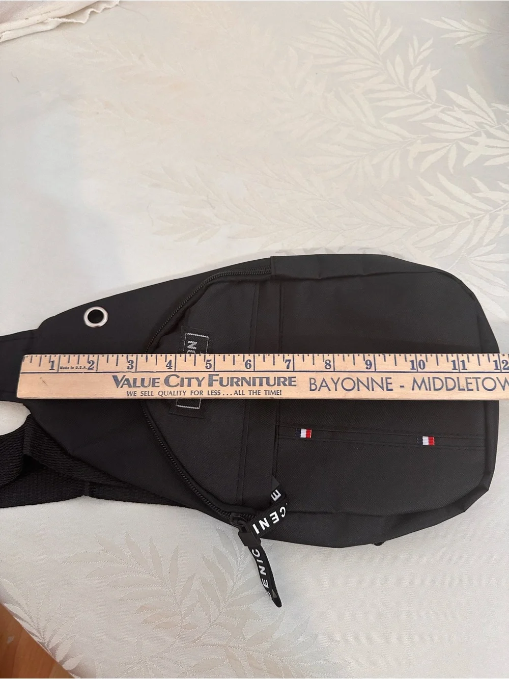 Fashion Label Black Sling Crossbody Bag for Men